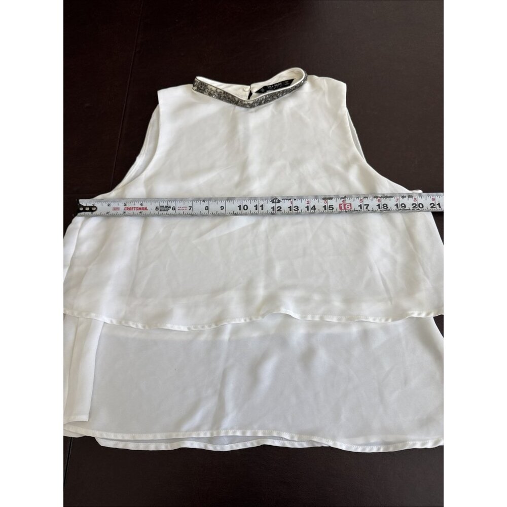 Zara Basic Collection White Layered Sleeveless Bl… - image 8